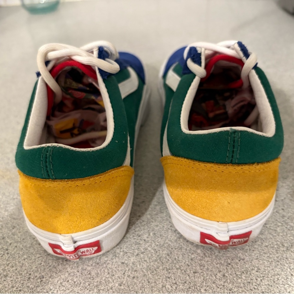 Vans Men's Blue, Green, and Red Sneakers - Picture 4 of 4